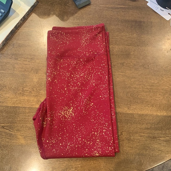 Zyia Red Stay Gold Light N Tight hi rise 7/8 size 14-16 NWT FREE SHIP - Picture 3 of 3